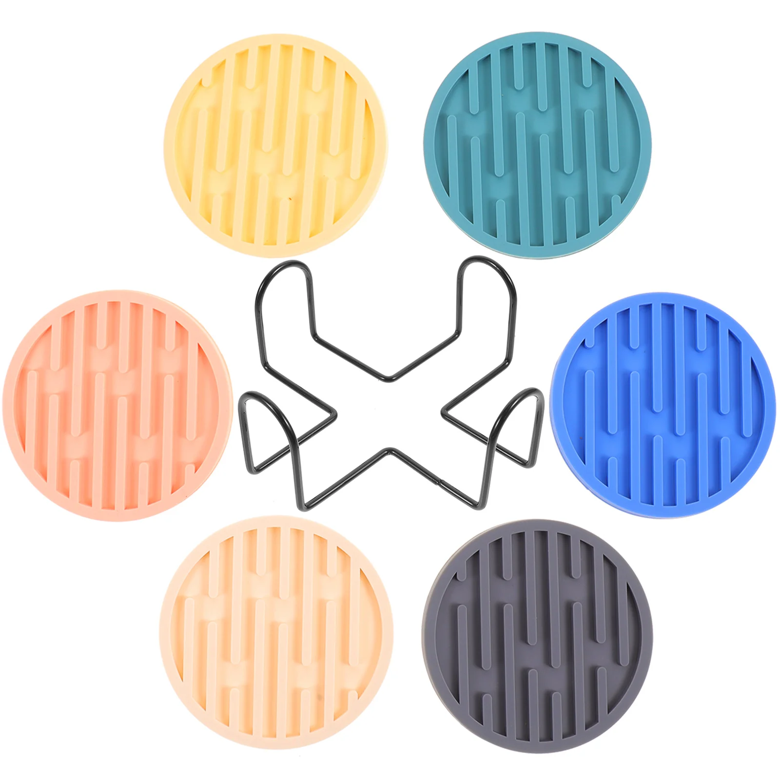 

Cup Coasters Silicone Pads Cork Mats Round Anti Mug Coffee Tumbler Matfor Home Bottle Drink Pad Coaster Holderdecorative Drinks