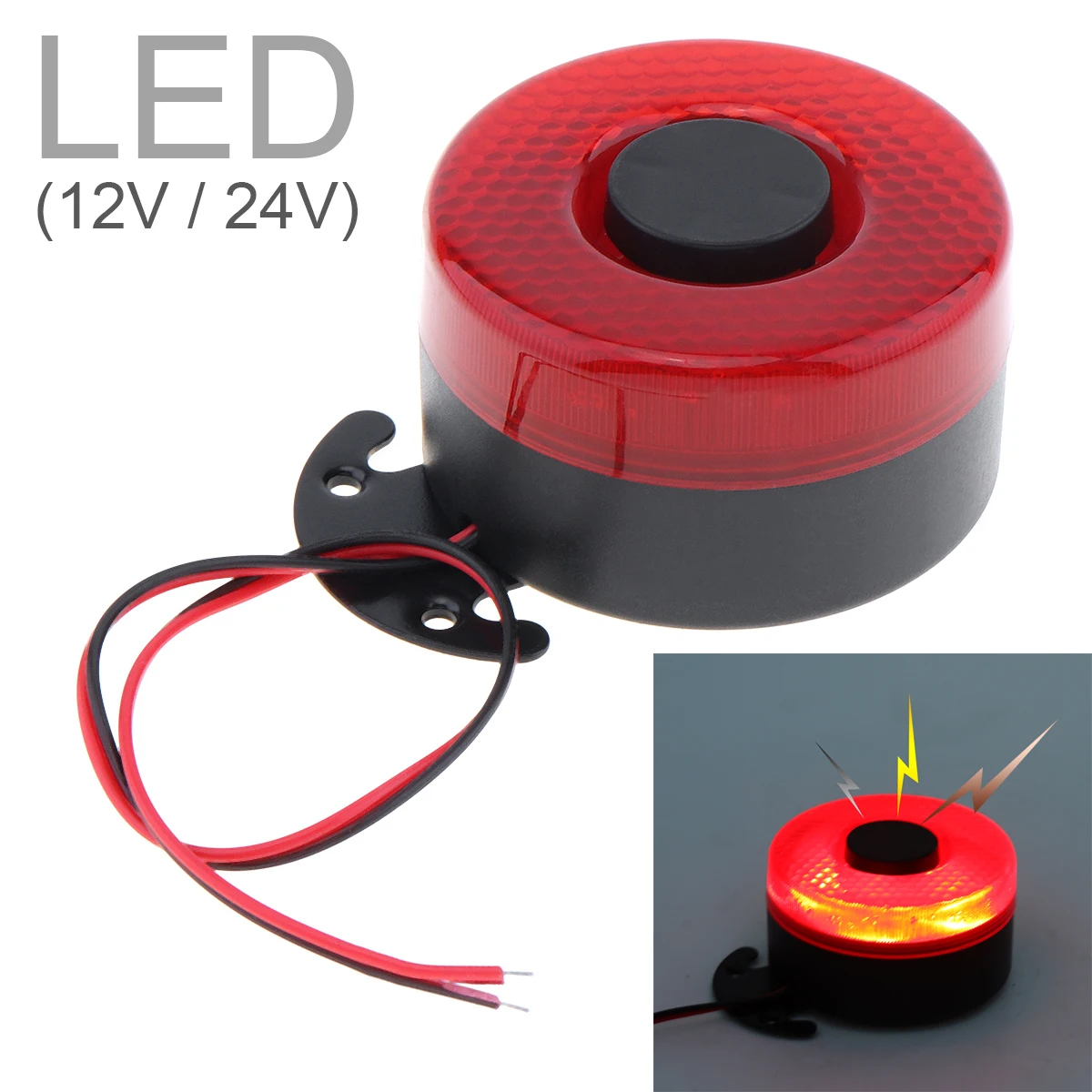 

Автомобильный звуковой сигнал, 12 В/24 В, резервное копирование автомобиля, сигнализация заднего хода динамик, зуммер, сирена с светильник кой