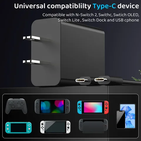 Шунмаи зарядное устройство для Nintendo Switch2 60 Вт