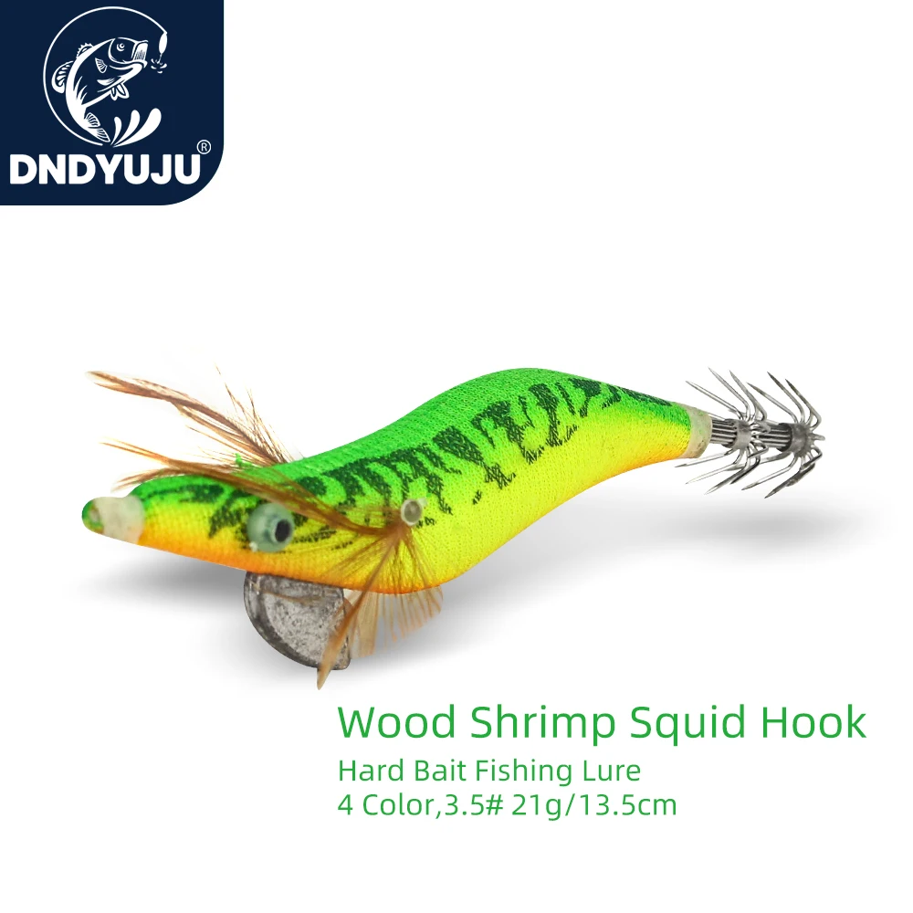 

TIANNSII 12cm/15g Fishing Lure JIg Sinker 3.5# Squid Hook Jigs Sea Octopus Cuttlefish Shrimp Baits 3D Eyes Luminous Lures