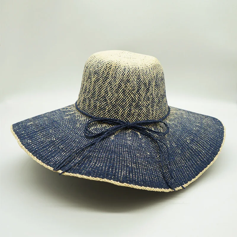 

Ombre Floppy Straw Hat Boho Summer Hat Women Space Dye Sun Hat Oversized Sun Protection Wide Brim Ladies Beach Hat Derby Hat