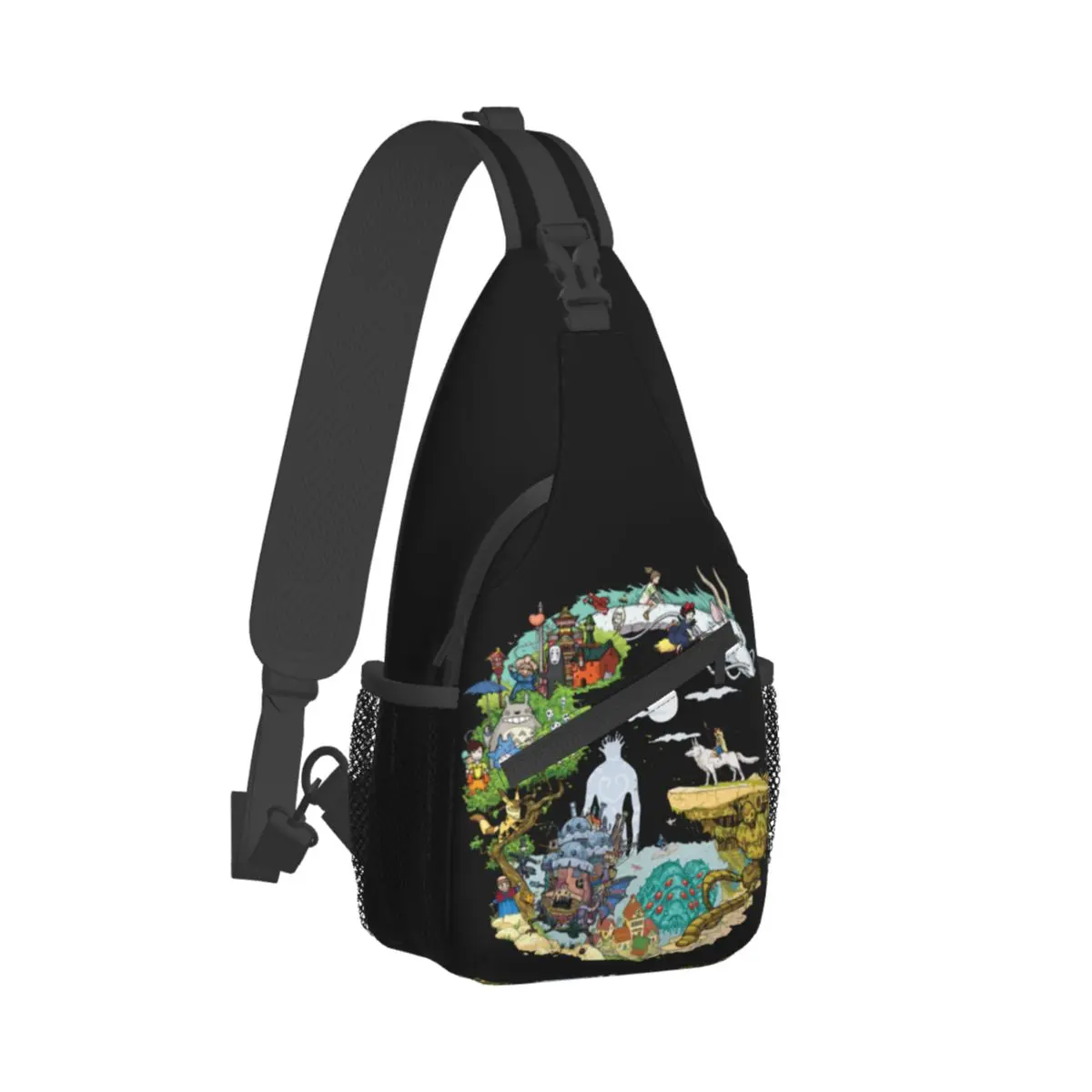 

Totoro Tribute Color Crossbody Sling Bags Small Chest Bag Shoulder Backpack Daypack for Hiking Outdoor Travel Bookbag