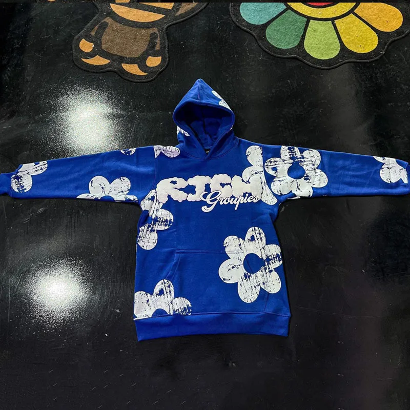 Осенне-зимний модный уличный Топ Y2K свободный свитер свитшот пальто модная