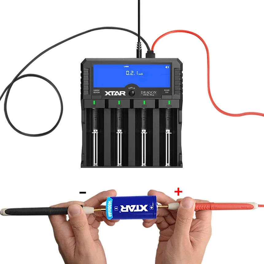 XTAR DRAGON VP4L PLUS 18650, тестер емкости зарядного устройства, проверка аккумуляторов для быстрой зарядки, тестер литий-ионных аккумуляторов AAA AA C D (art.: 3920cd231eb05) - 3920cd231eb05