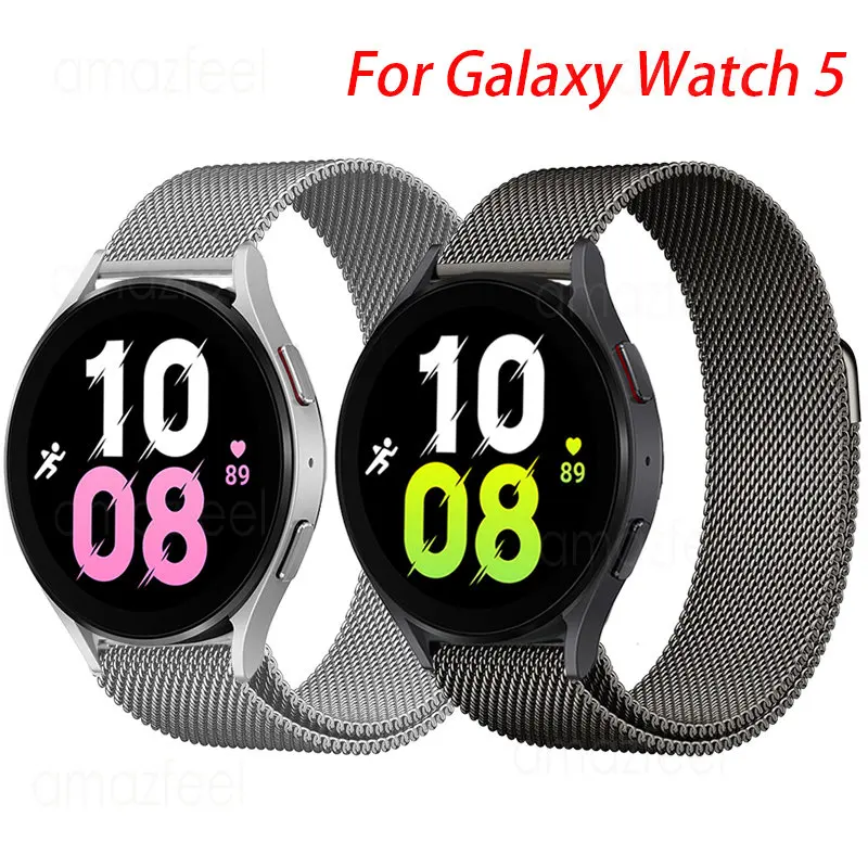 

Магнитный ремешок для Samsung Galaxy Watch 5 4 44 мм 40 мм, металлический браслет для Galaxy Watch 5 Pro 45 мм, Active 2 браслеты