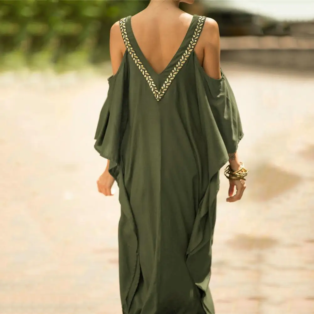 

Dress-up Quick-drying Ankle Length Summer Beach Cover Up Lady Garment