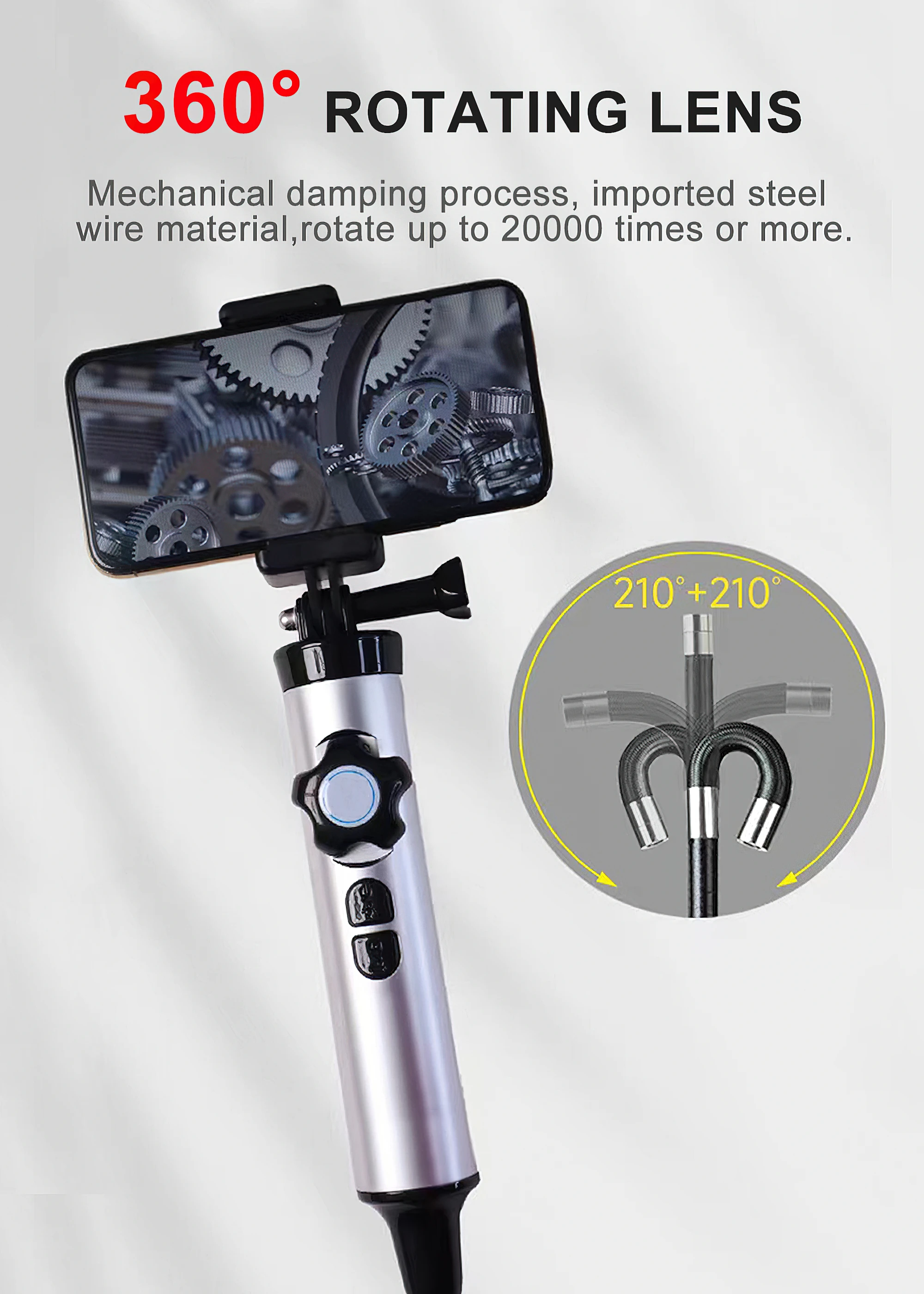 Камера-Эндоскоп автомобильная водонепроницаемая IP67 HD1080P