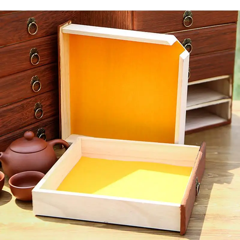 Многослойная чайная коробка из массива дерева ящик для хранения тортов шкафчик