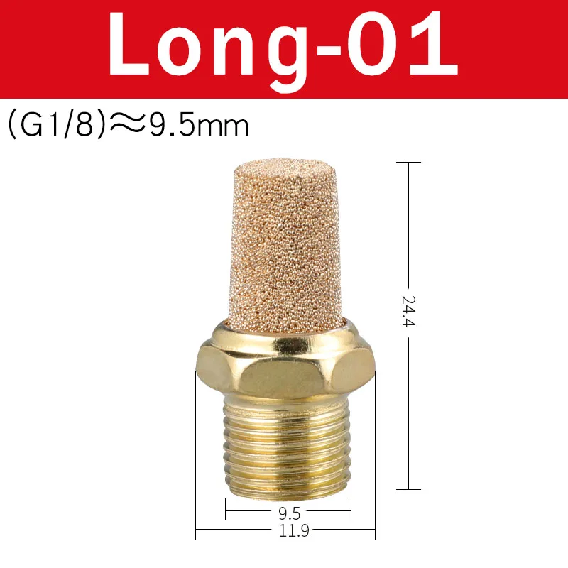 

10/50 шт., латунный Пневматический Глушитель выхлопных газов, 1/8, 1/4, 3/8, 1/2, BSL M5