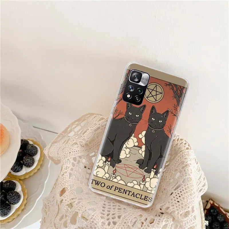 Чехол для телефона Empress Tarot Cat с художественным принтом Xiaomi Redmi Note 13 Pro + 5G 10 10A 10C 12 12C 9