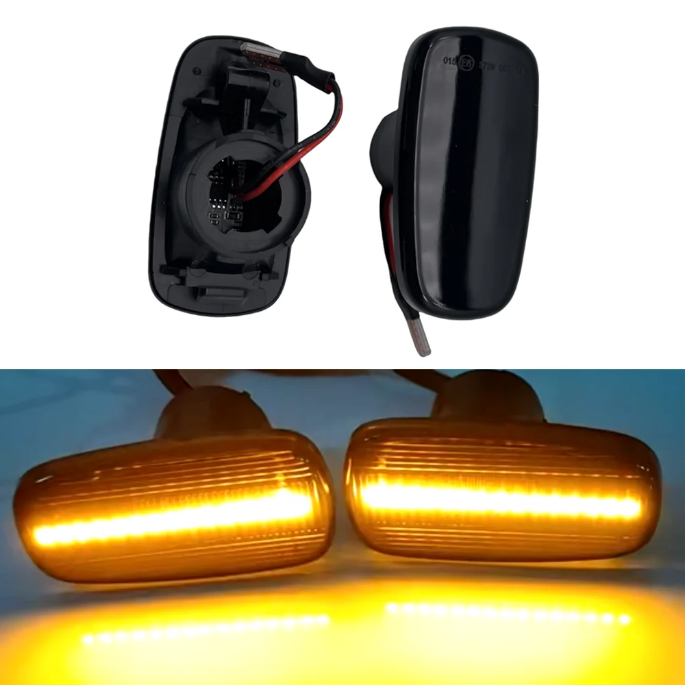 2 шт. динамические светодиодные боковые габаритные огни указателя поворота для