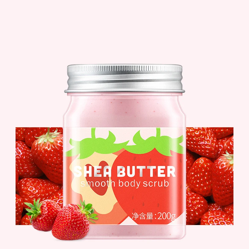 

Strawberry flavor Lycome Smooth Body Scrub 200g Gentle Cleansing Pores Facial Facial Exfoliating Chicken Skin Gentle Hydration