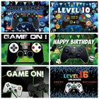 Лидер продаж, фон для видеоигр на геймпад, день рождения, фотография, воздушный шар, баннер, фотографический фон, детская фотостудия, украшение для вечеринки