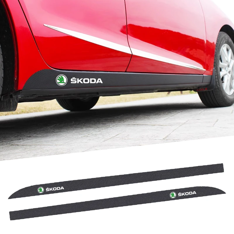 Наклейки на Боковые пороги автомобиля, наклейки для Skoda Octavia, Kodiaq, Fabia Rapid, Superb, A5, A7, 2, Kamiq, Karoq, автомобильный гаджет, 2 шт.