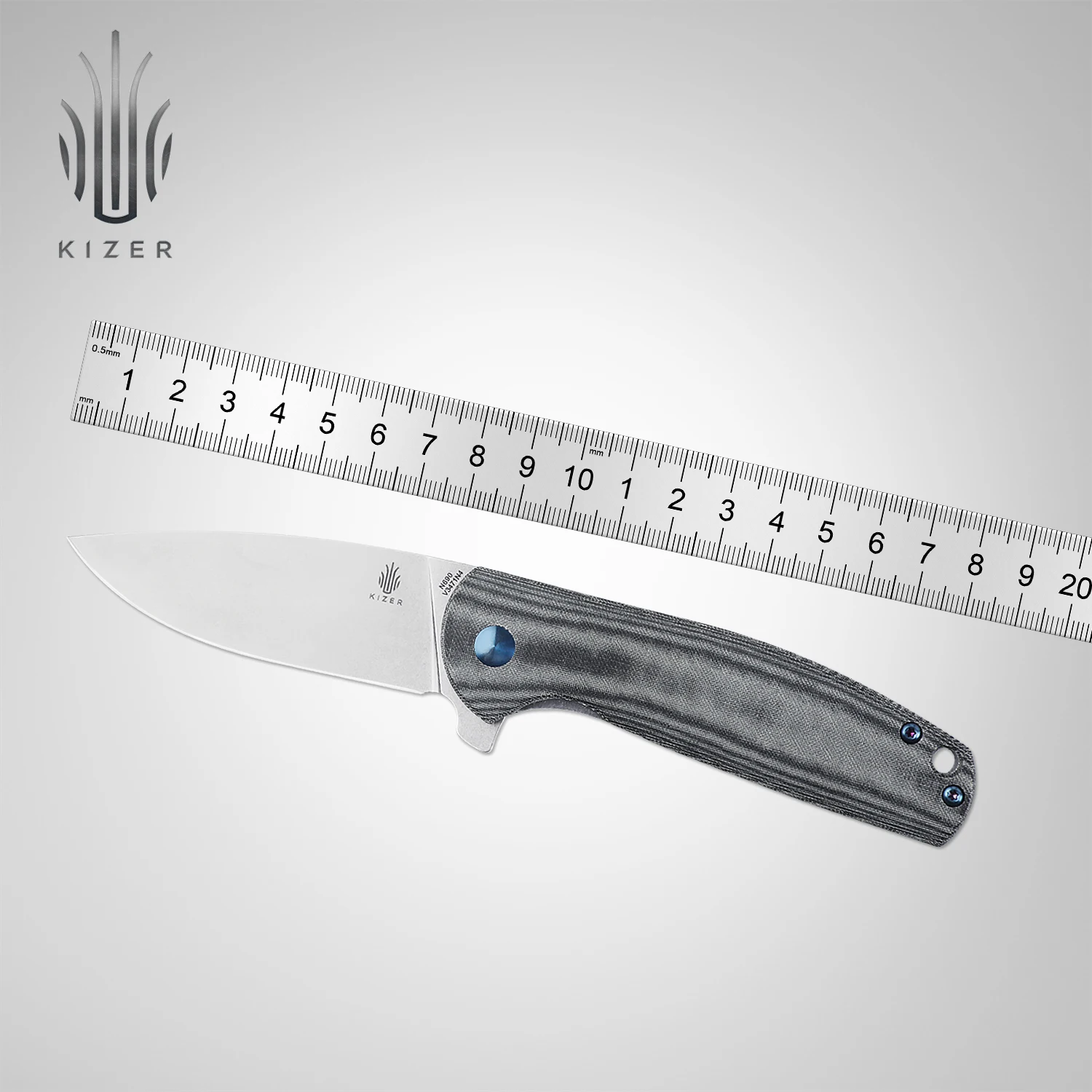 Kizer Folding Knife V3471N3/V3471N4 Gemini New Ball Bearing Knife with Black Micarta Handle Essencial Flipper Tools