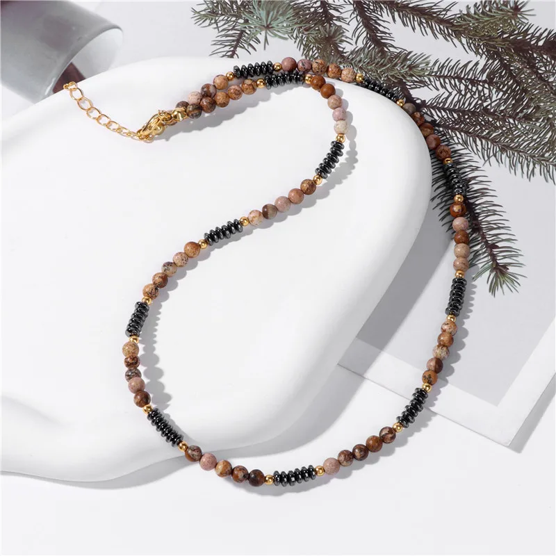 Модный браслет из голубых гематитовых камней - трендовое украшение для женщин, мужчин и друзей в стиле минимализма на вечеринках. Оптовая продажа ювелирных изделий в подарок.