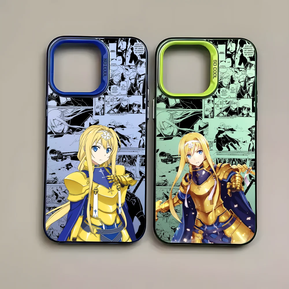 Чехол для телефона Аниме Сао А-Алиса Зубберг iPhone 16 15 14 13 12 11 Pro Max черный матовый