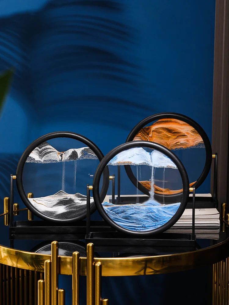 

Quicksand painting ornaments light luxury art hourglass home living room desktop decorations gifts