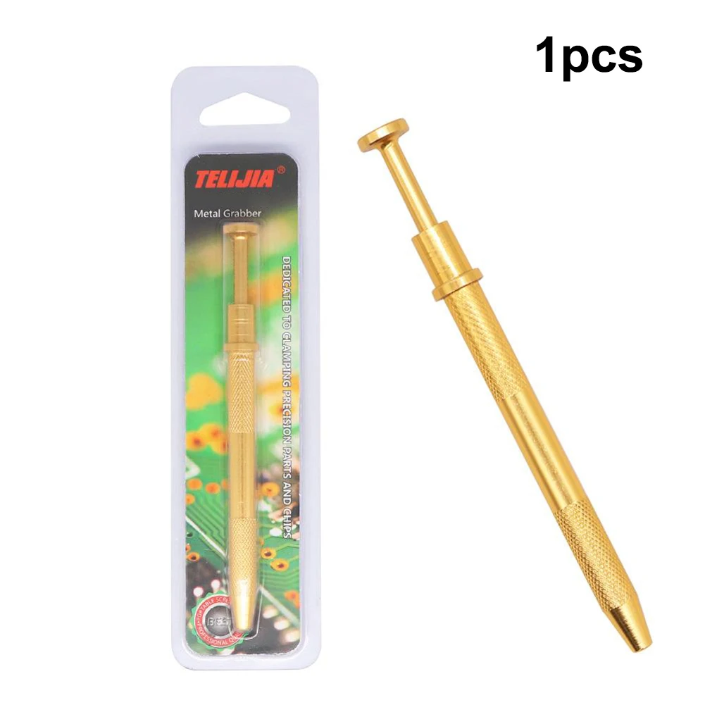 

IC Chip Extractor Electronic Components Parts Gripper Gripper Gold Stainless Steel Tweezers Picking Hand Tool 15mm Chip Grabber