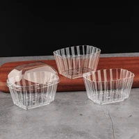 25pcs creative hard plastic cup thick transparent disposable dessert cups wedding birthday party pudding cake cup with lid 120ml