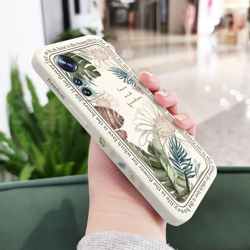 ins tropical style phone case for xiaomi mi 12 11 ultra lite 10 10s 9 11t 10t 9t pro lite poco m4 x4 f3 x3 m3 pro 5g cover free global shipping