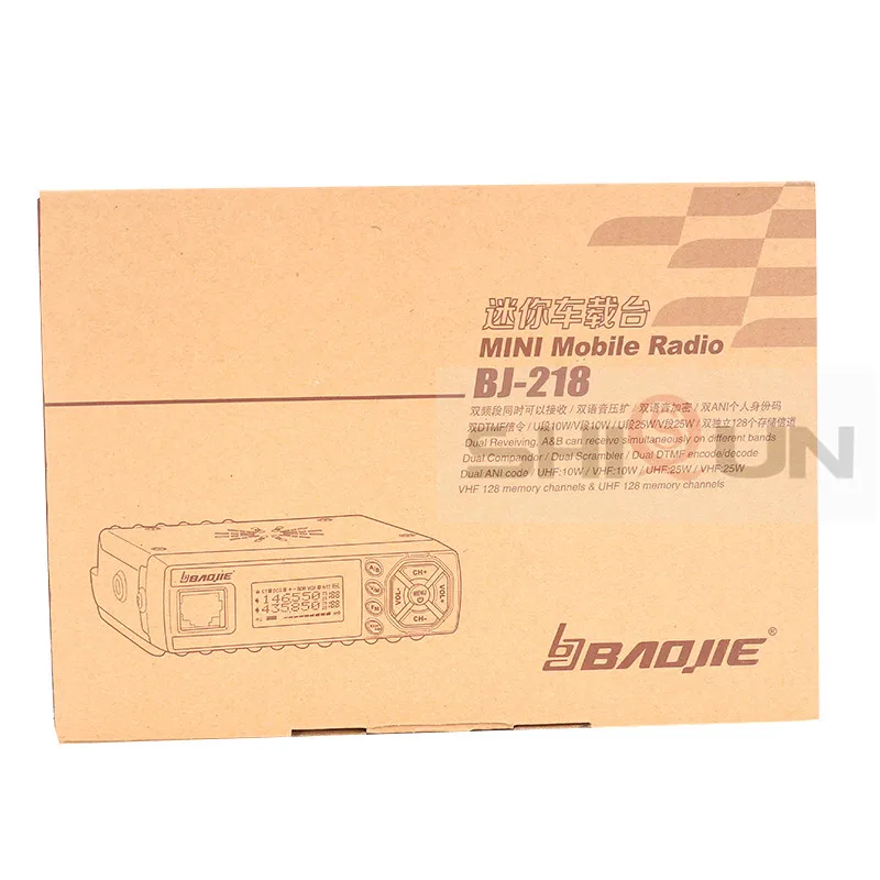 25W Baojie Mini Car Radio BJ-218 Z218 Mobile Car Walkie Talkie 10 KM Dual Band VHF UHF 20/25W BJ 218 BJ-318 KT8900 KT8900R UV 82
