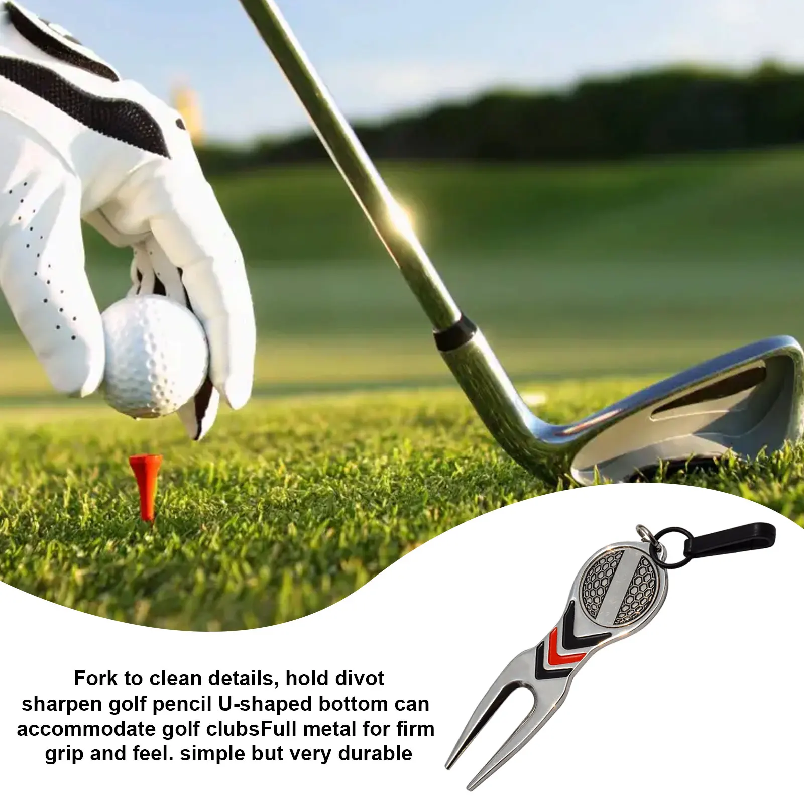 

Divot Tool And Ball Marker Golf Divot Tool And Ball Marker Golf Repair Tool With Pop-up Button Portable Lightweight Good Wear