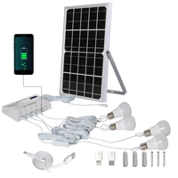 new energy solar light kit 5usb interface for bulb phone charge solar kits for home