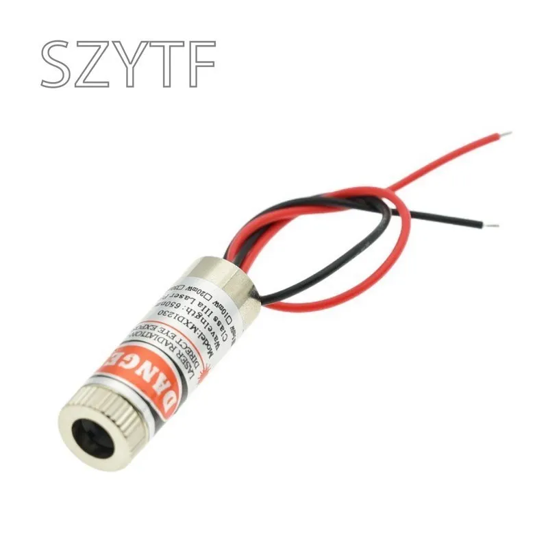 Головка лазерного модуля 650 нм 5 МВт с красной точкой/линией/крестом стеклянная