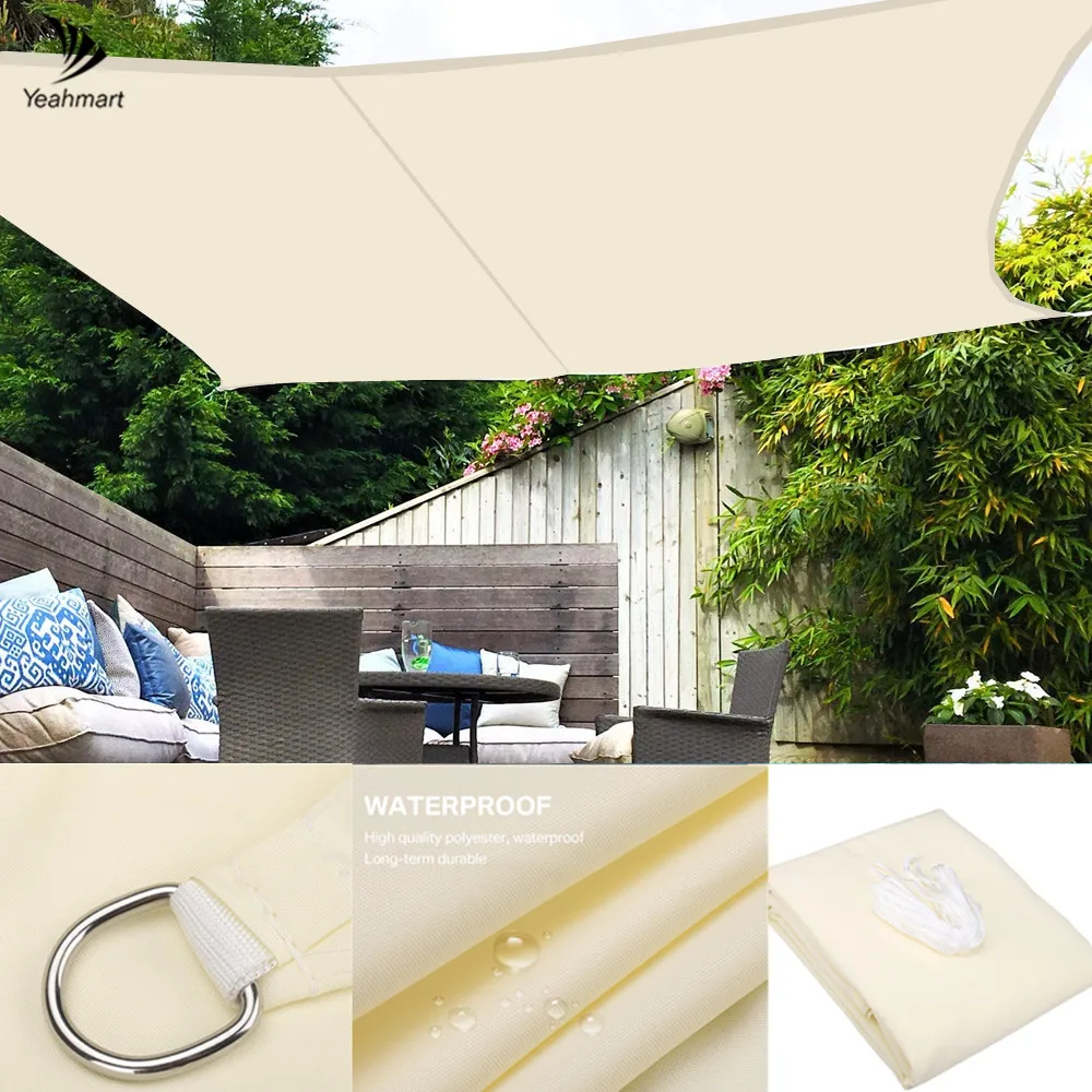 

Garden Sun Shade Sail Waterproof UV Sun Protective Screen Shelter Awning Gazebo Canopy Pergola Patio Outdoor Parasol Tent 40%OFF