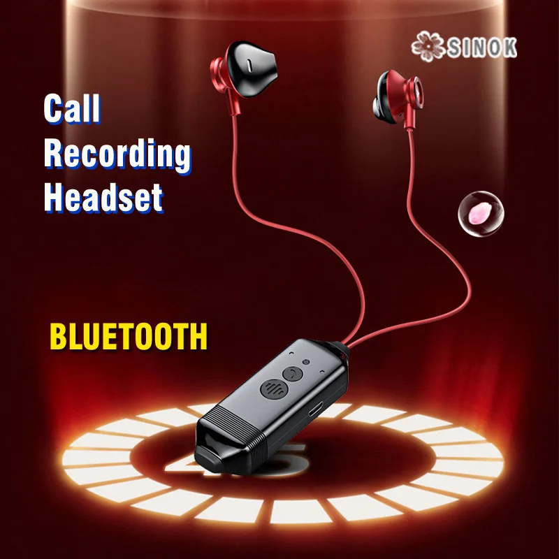 

Call Recording Headset for iPhone WeChat Skype WhatsApp Kakaotalk Facebook Twitter Voice Teleconferencing Bluetooth Recorder Ios