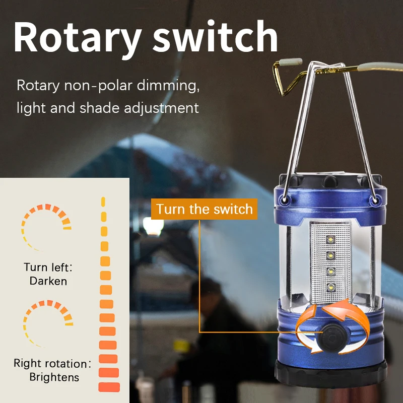 Яркий светильник Кемпинг 12 Белый светодиодный Многофункциональный портативный
