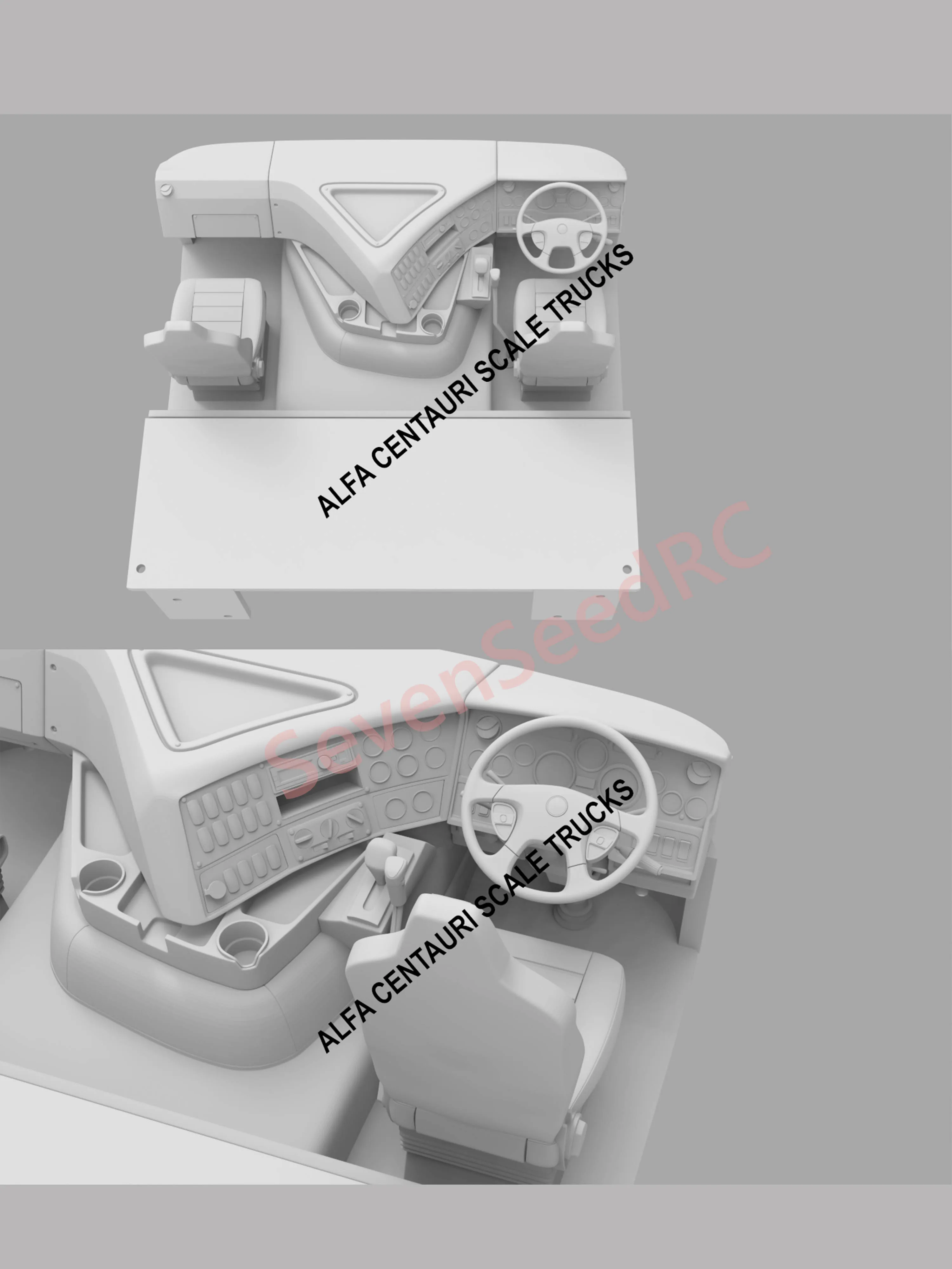 Фото Грузовик с 3D принтом KENWORTH K-200 AERO 1/14 Статическая точечная модель JDM Tamiya Lesu Lxy Scaleclub SCX10 Trx Crossrc №4