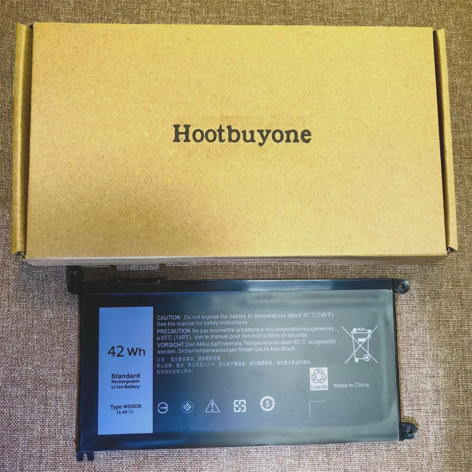 Hootbuyone 42Wh WDXOR Аккумулятор для ноутбука Dell Inspiron 7375 7368 5378 5379 5368 7579 7569 5567 5568 5570 5578 5775 5579