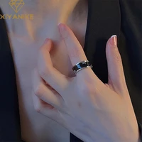xiyanike vintage irregular black enamel open cuff finger rings for women girl korean fashion jewelry gift party %d0%ba%d0%be%d0%bb%d1%8c%d1%86%d0%be %d0%b6%d0%b5%d0%bd%d1%81%d0%ba%d0%be%d0%b5