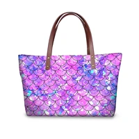 scales print fashion handbag female shopping clutch bag inside zipper pocket storage composite bag
