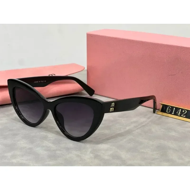 Солнцезащитные очки женские в Овальной металлической оправе с защитой от