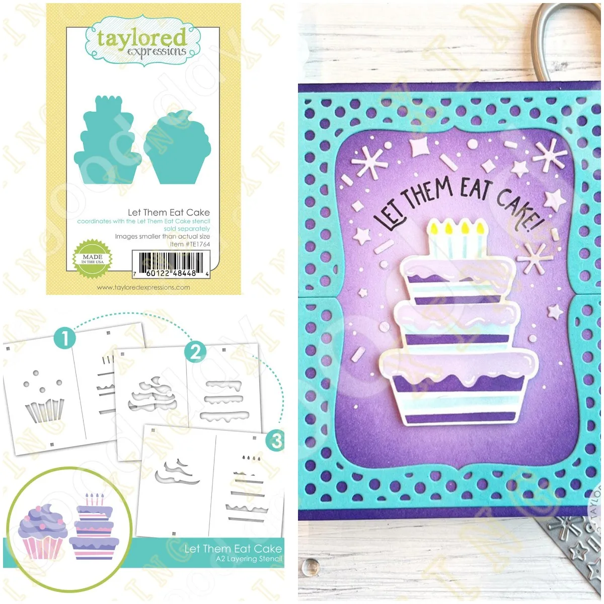 

Metal Cutting Dies Stencils for Scrapbooking Stamp Photo Album Decorative Embossing Cut Die Diy Paper Cards Let Them Eat Cake