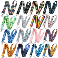 KKZ002 Van Gogh Art Lanyard For Keys Chain Credit Card Cover Pass Phone Charm Badge Holder Keys Accessories Fashion Gifts