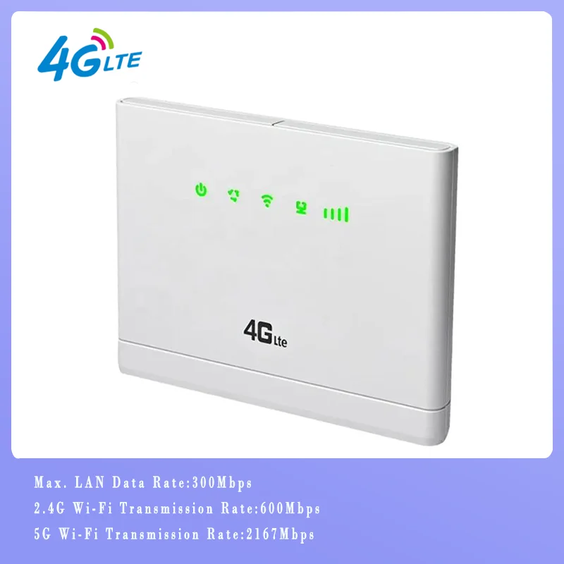 

3G/4G-CPE LTE Wireless Router 3000mAh 300Mbps Mobile Hotspot Modem SIM Card Slot CP108