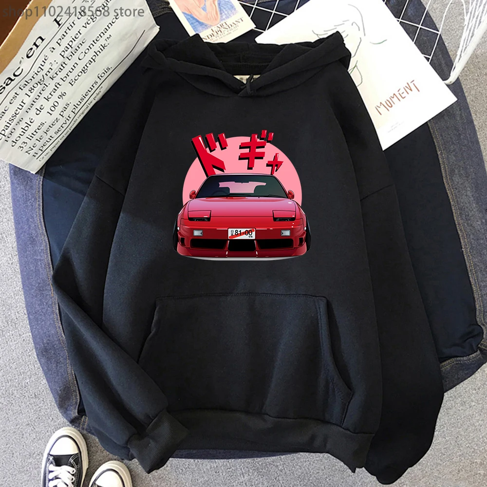 

JDM Initial D Hoodies for Men Japanese Car Streetwear 180sx Graphic Sweatshirt O-neck Unisex Casual Customized Tops Y2k Hoodie