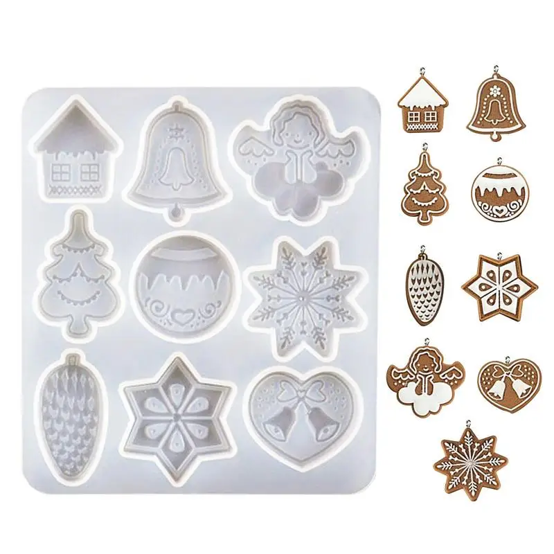 

Christmas Silicone Chocolate Cake Biscuit Mold Mousse Mould 3D Snowflake DIY Handmade Tree Kitchen Baking Tools Accessories