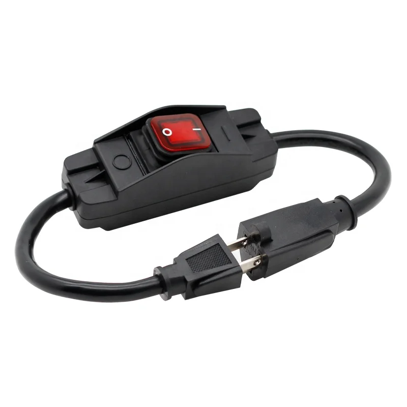 

American Standard 14 AWG High Current Waterproof XX-308 Inline Switch Female Plug NEMA 5-15P TO R-15R Extension Power Cord