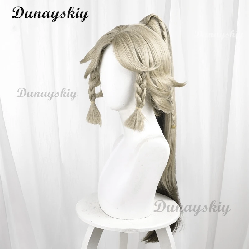 Genshin Impact Качина парик для косплея блондинка длинные волосы хвост Наньatzcayan Natlan