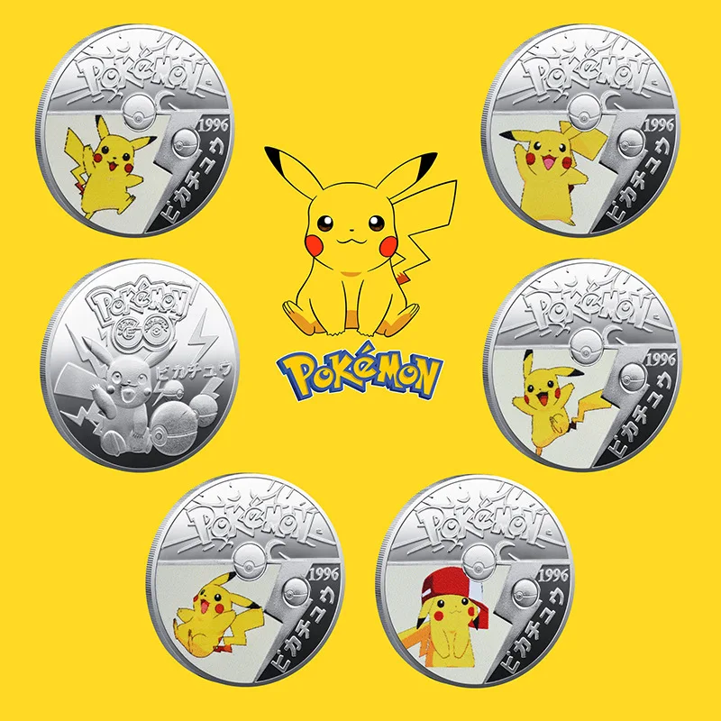 

1pcs Pokemon Coins Medallion Commemorative Collection Toys Birthday Gifts For Children