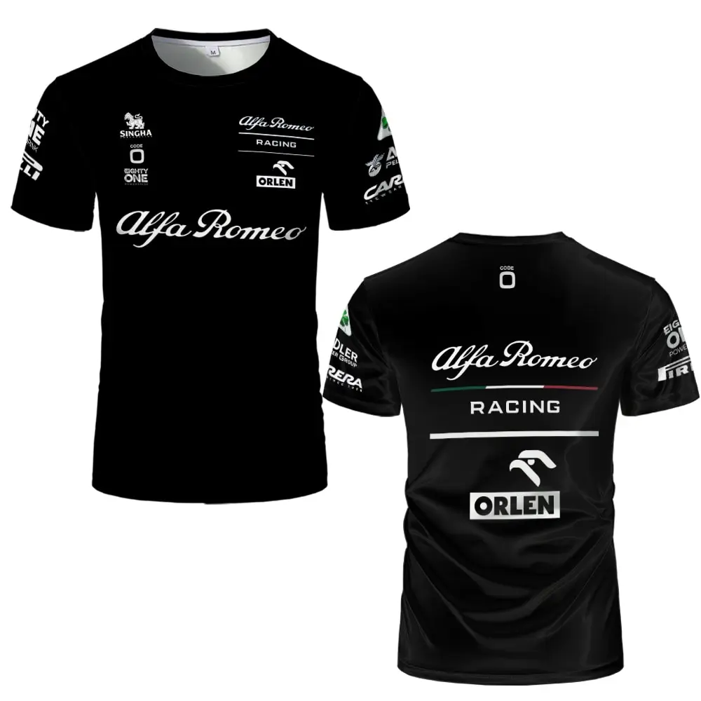 

Alfa Romeo T Shirt Formula One Racing Car 3D Print Streetwear Men Women Sports Fashion Oversized O-Neck T Shirt Kids Tees Tops