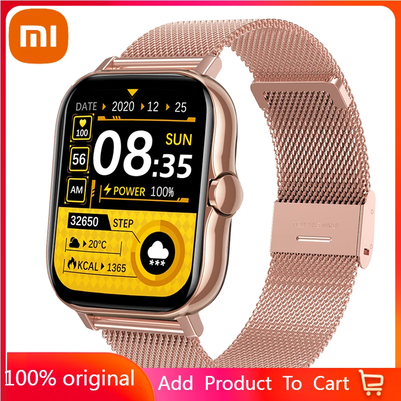 

Xiaomi For Android IOS Huawei Phone Smart Watch Men Bluetooth Call Custom Dial Full Touch IP68 Waterproof Smartwatch Women