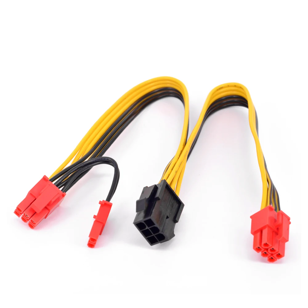 

PCI express GPU 6-контактный на 6 + 2-контактный 6-контактный кабель питания PCI express графическая карта для BTC 8Pin 6 P Male на 6pin Female