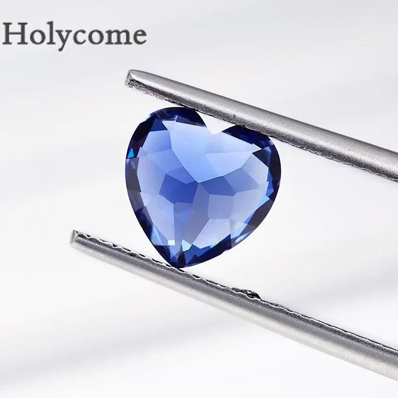 Holycome синий цвет [лабораторная выращенная сапфировая форма сердца] Оптовая
