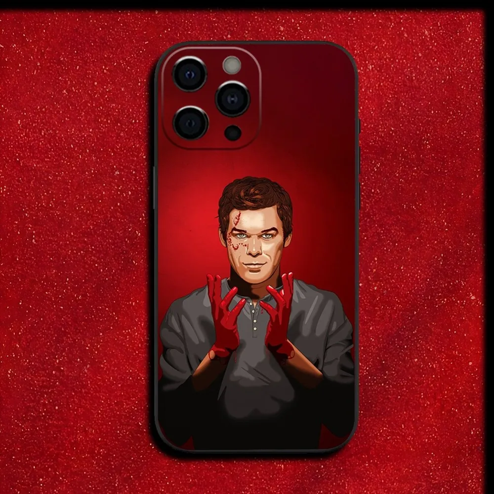 Чехол для телефона D-Dexter Morgan iPhone 16 15 14 13 12 11 Pro X XS Max XR Plus Mini Soft Black Cover